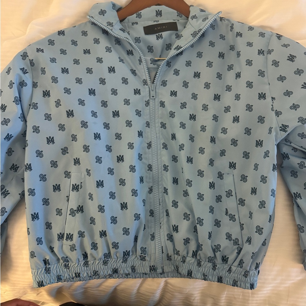 AMIRI Light Blue Mesh Monogram Jacket